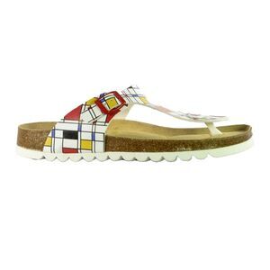 Sanosan Womens/Ladies Genve Colour Block Leather Sandals / Multicolored